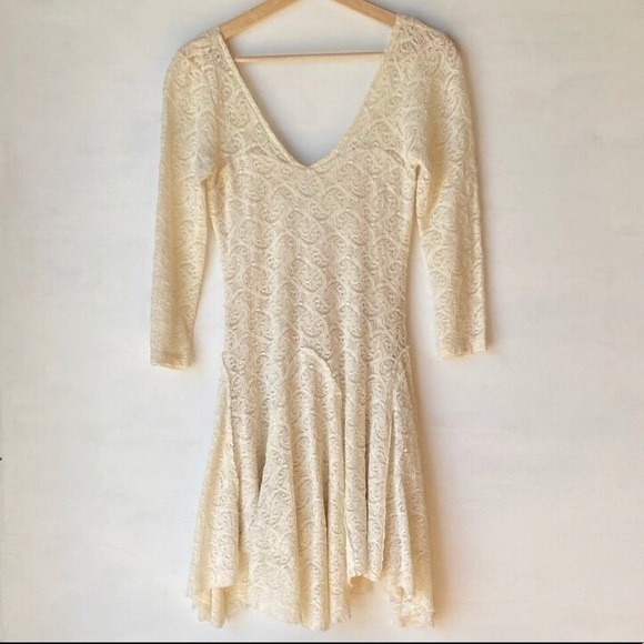 *SOLD* Free People Ivory Katya Paisley Lace Dress Size: XS - Picture 3 of 5